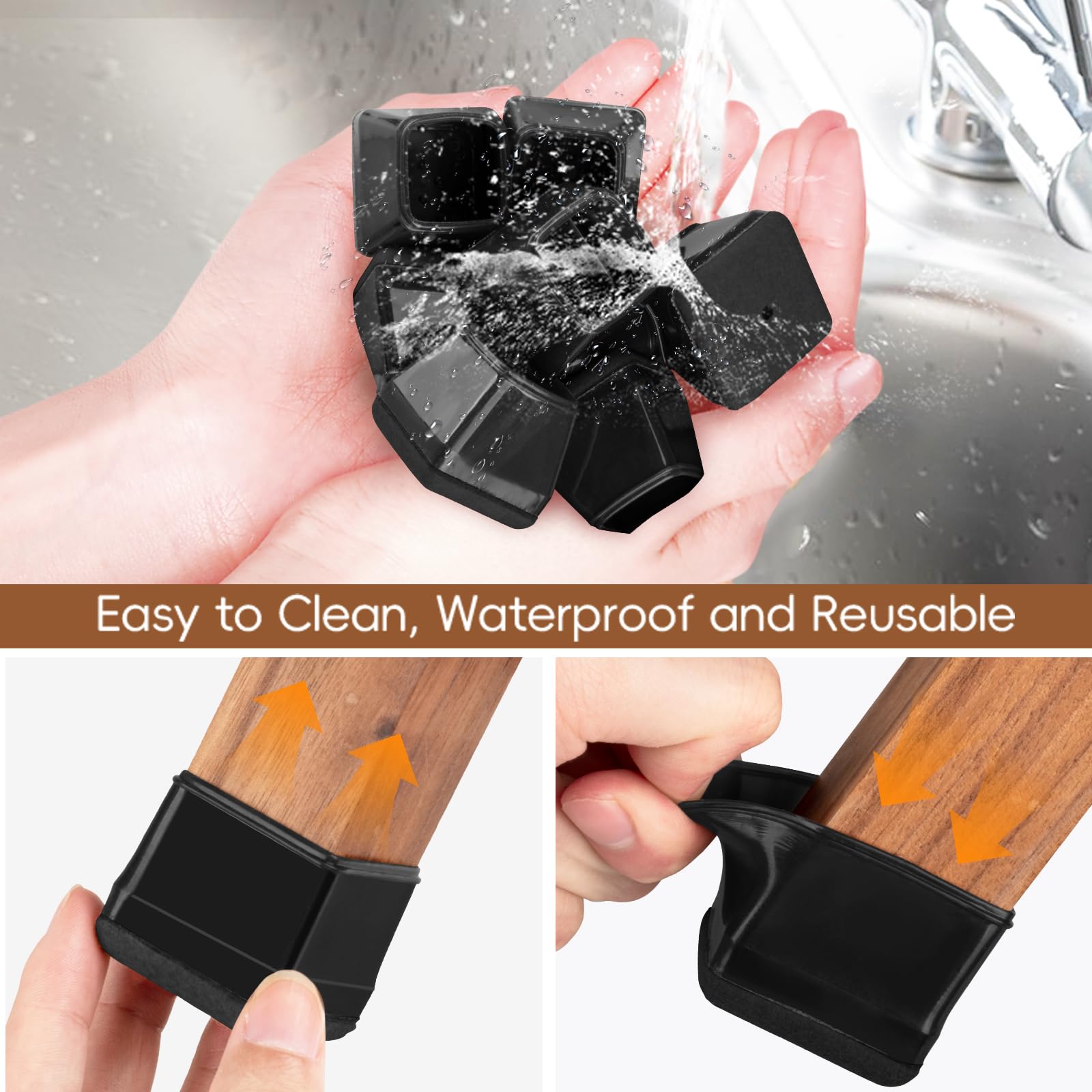 BAIPOK 360-degree wrapped felt bottom reduces resistance and noise
