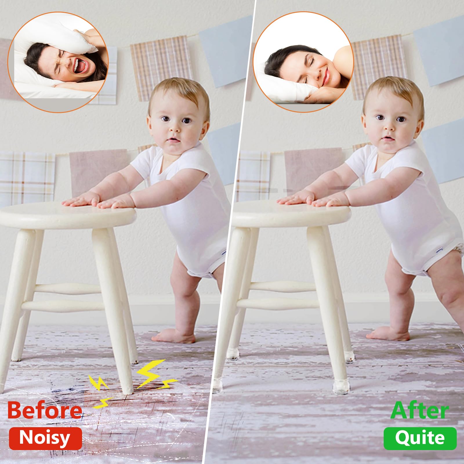 BAIPOK protectors reduce friction and noise when moving bulky furniture