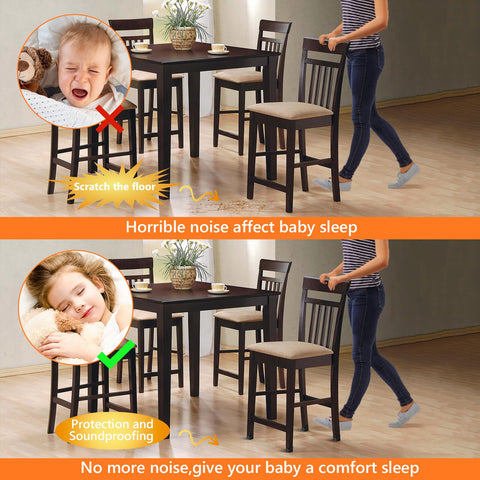 BAIPOK chair leg protectors are washable and reusable for long-term use