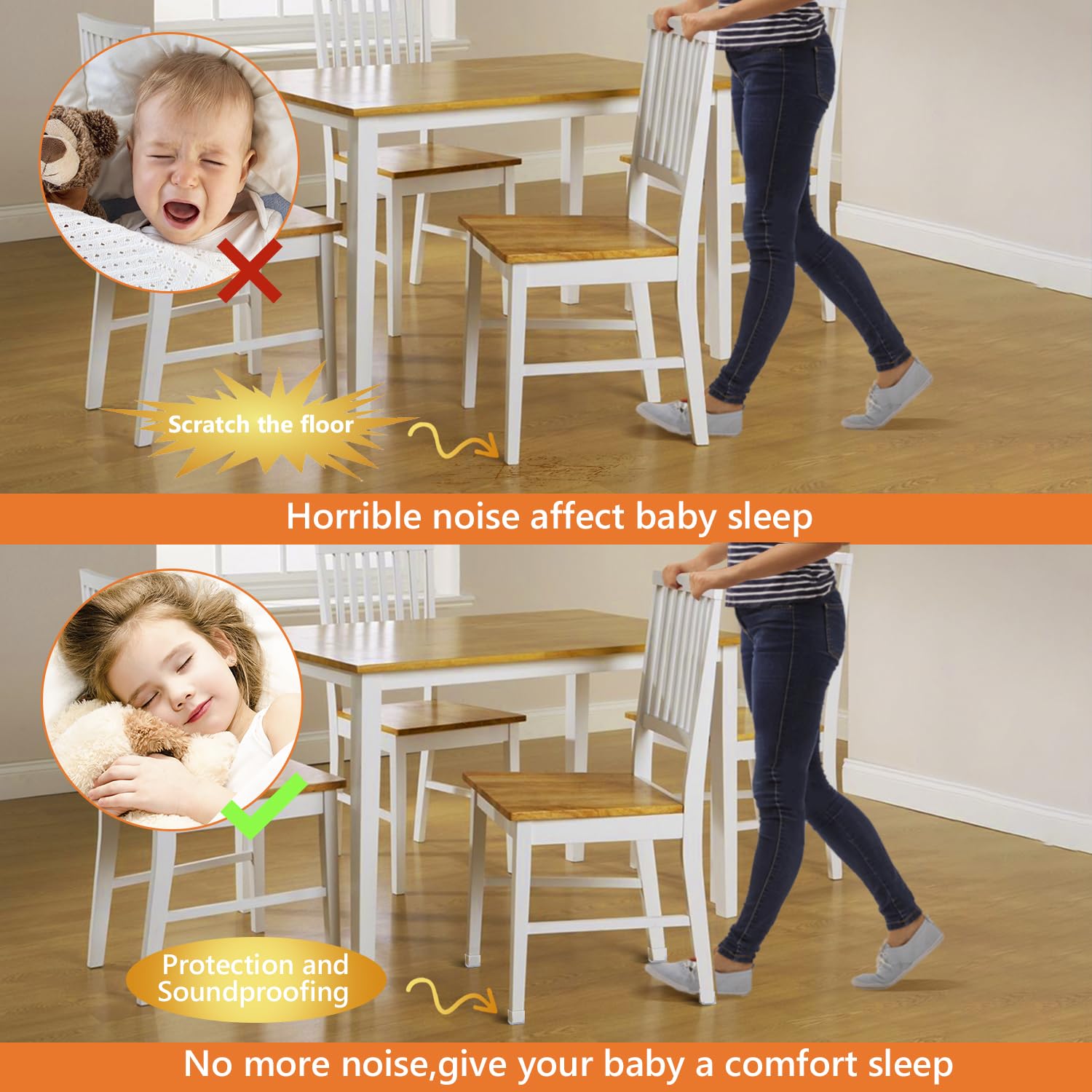 BAIPOK thick inner wall enhances durability and floor protection.