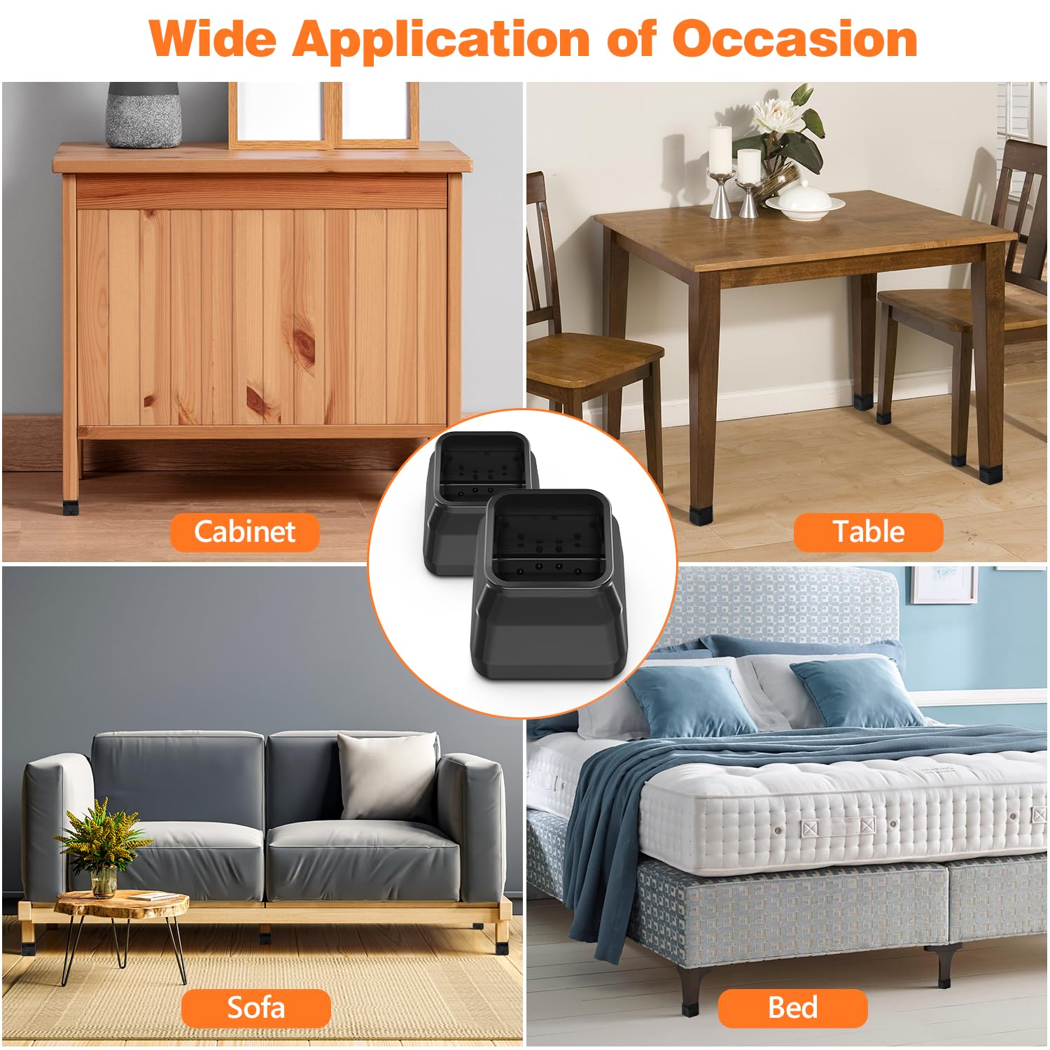 BAIPOK transparent design preserves furniture color while protecting surfaces