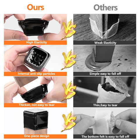 BAIPOK transparent fit preserves leg color while shielding surfaces.