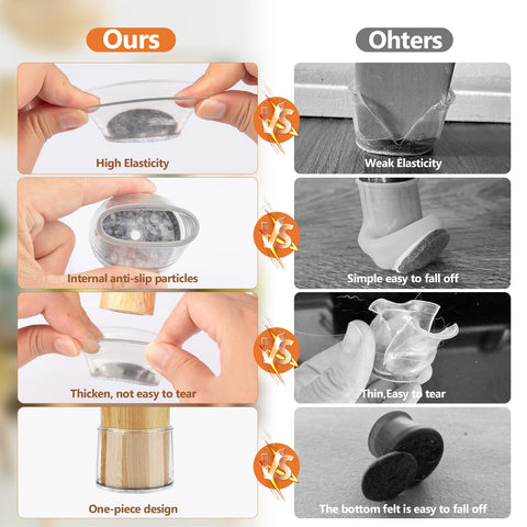 BAIPOK universal fit for chairs, stools, cabinets with square legs