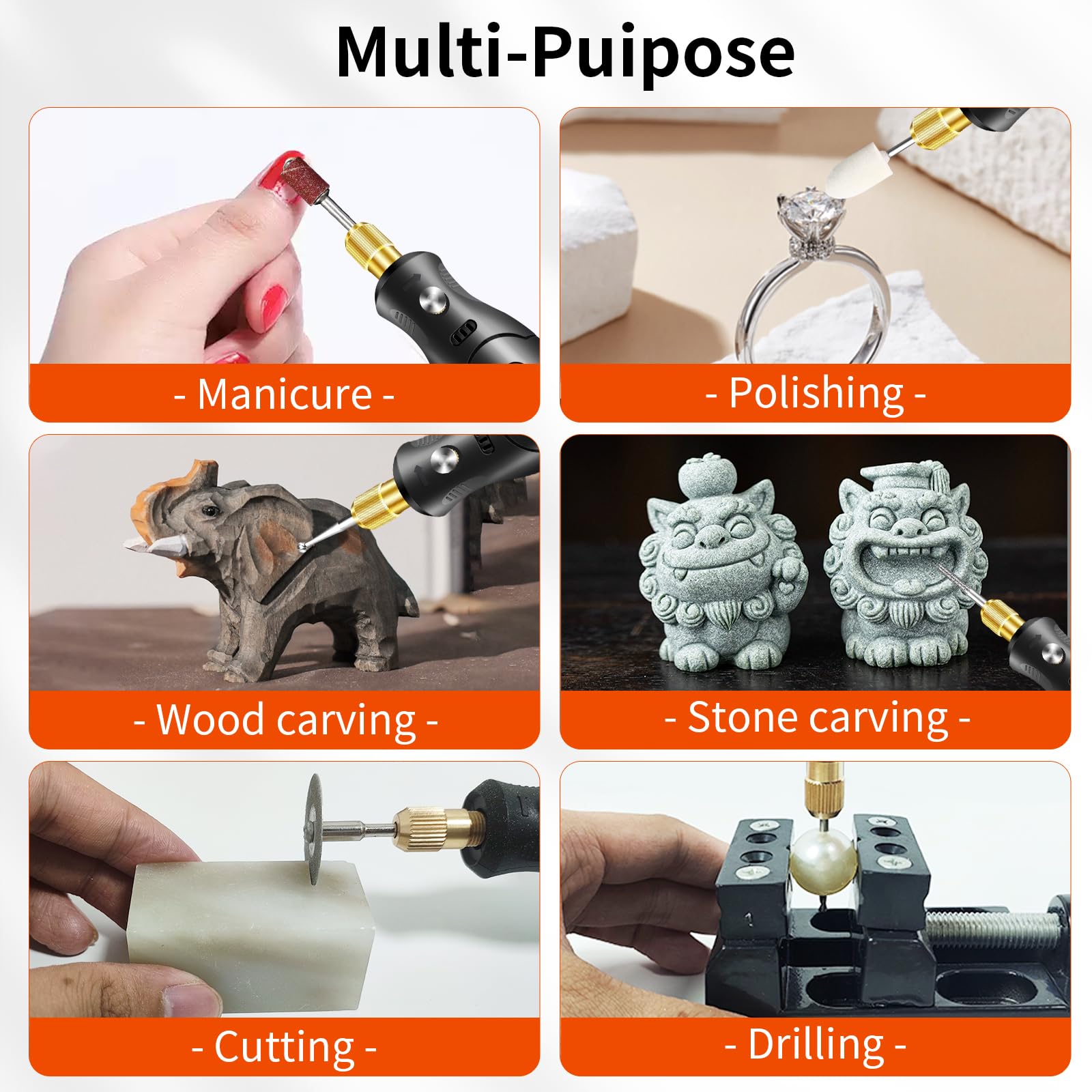 BAIQI 60-accessory kit expands polishing, sanding, and drilling options