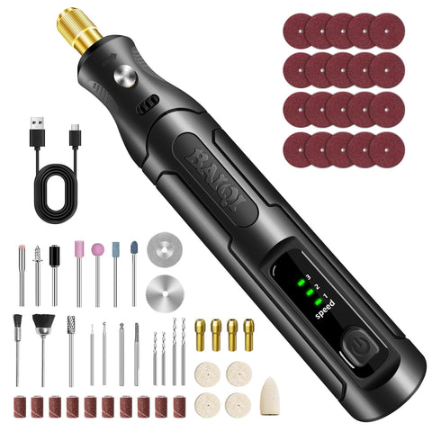 BAIQI mini electric rotary tool with ergonomic grip for precise crafting