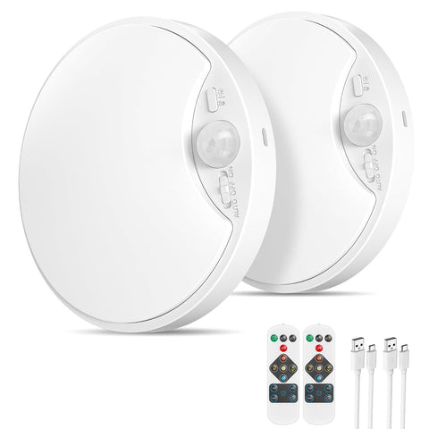 Bairth 2-pack wireless ceiling light mount shows easy magnetic installation.