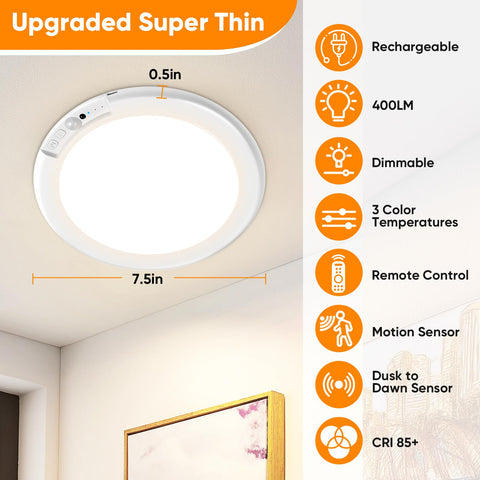 Bairth ceiling light with remote control for easy color and brightness adjustments