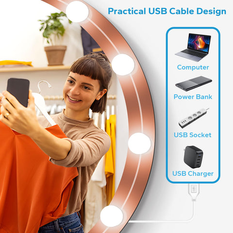 Bairth flicker-free LEDs provide comfortable illumination for long styling sessions.
