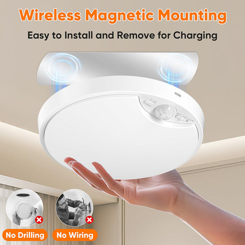 Bairth magnetic installation ceiling light for quick mounting and relocation.