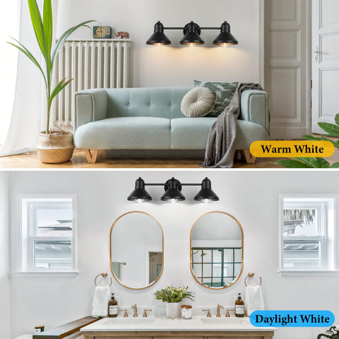 Bairth matte black metal light adds modern farmhouse flair.