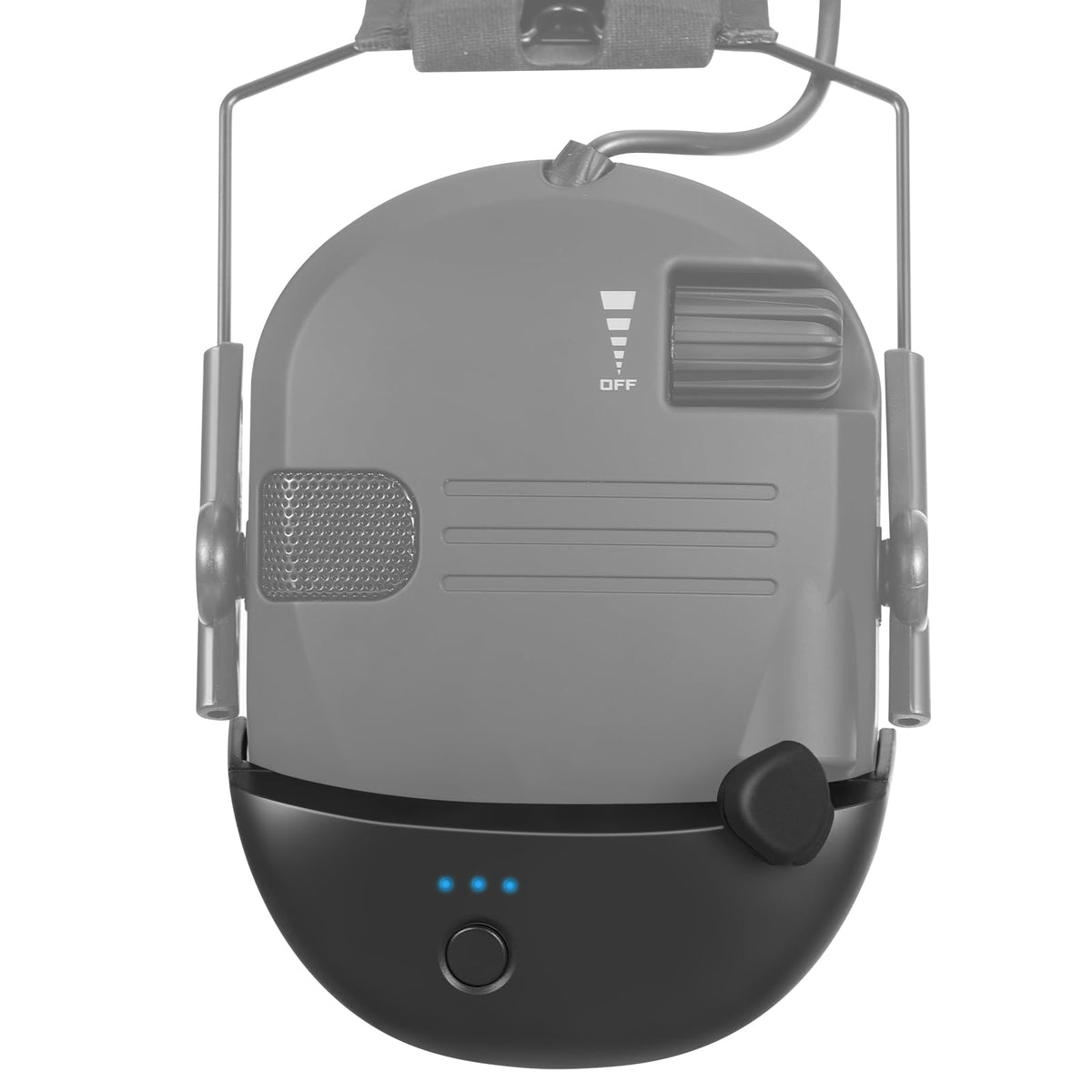 BAISHARK Walker earmuff adapter setup demonstrates wireless conversion for clutter-free listening