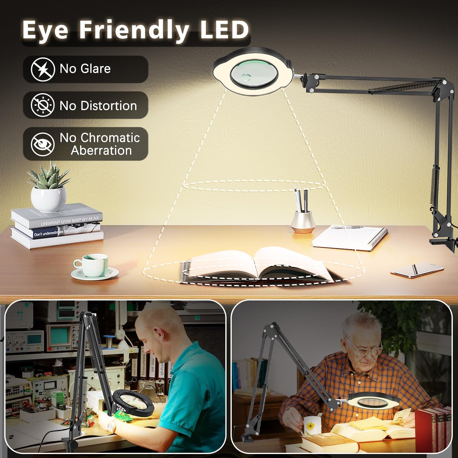 Baishun adjustable arm positions lens and light precisely