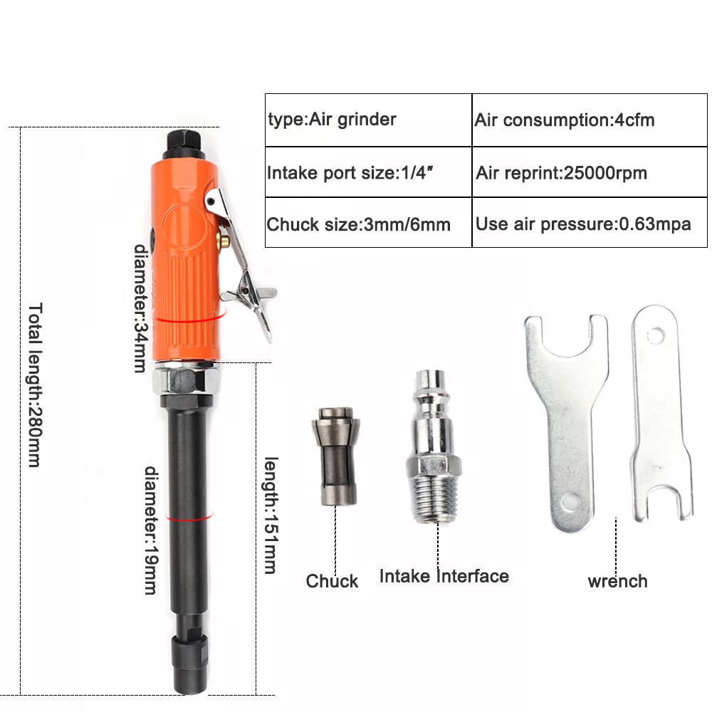 Baisiky air grinder rear exhaust directs airflow away from work