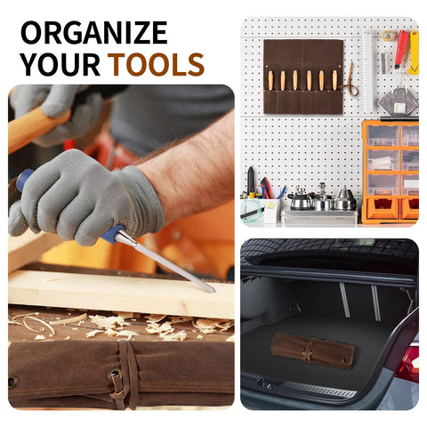 Baizoy tool roll carried compact and lightweight for on-site tasks.