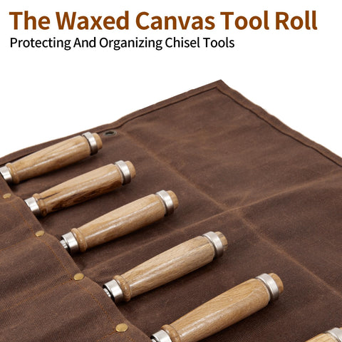 Baizoy waxed canvas tool roll close-up highlighting durability.