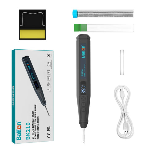 BAKON BK210 cordless soldering iron with quick heat for on-the-go repairs.