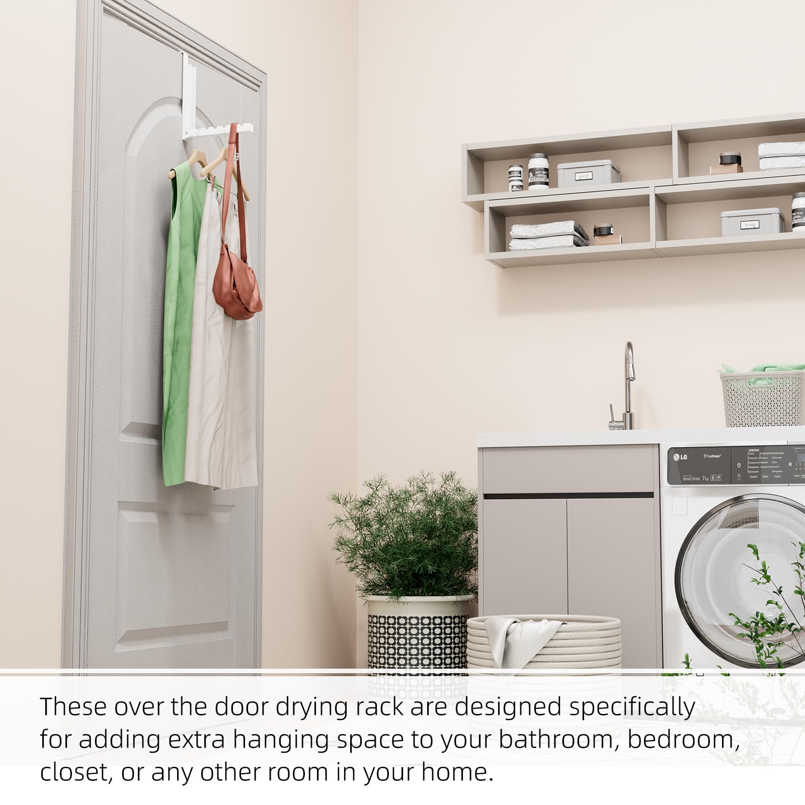BAKON metal white finish drying rack is sturdy and durable