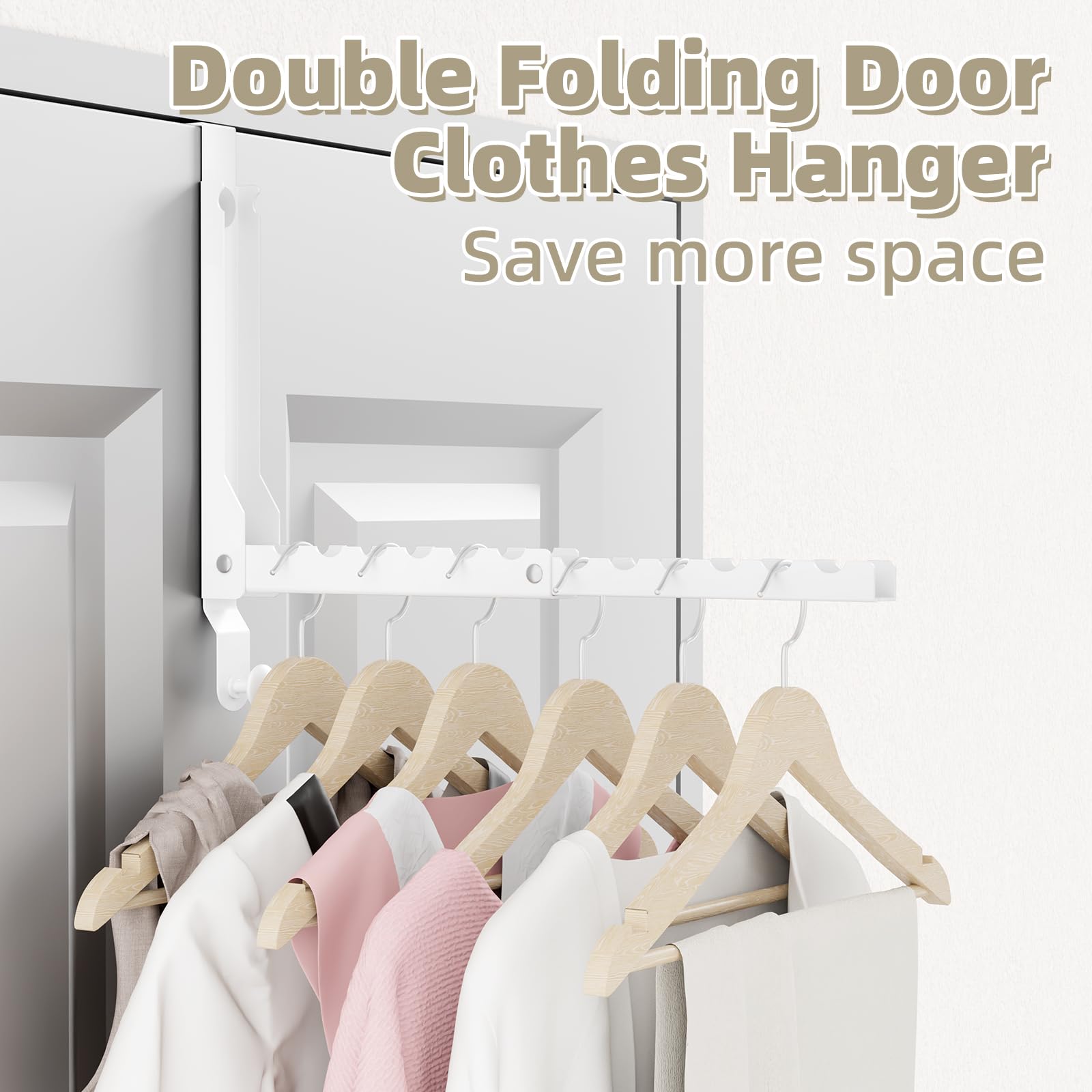 Full 11-slot capacity when fully unfolded supports multiple garments.