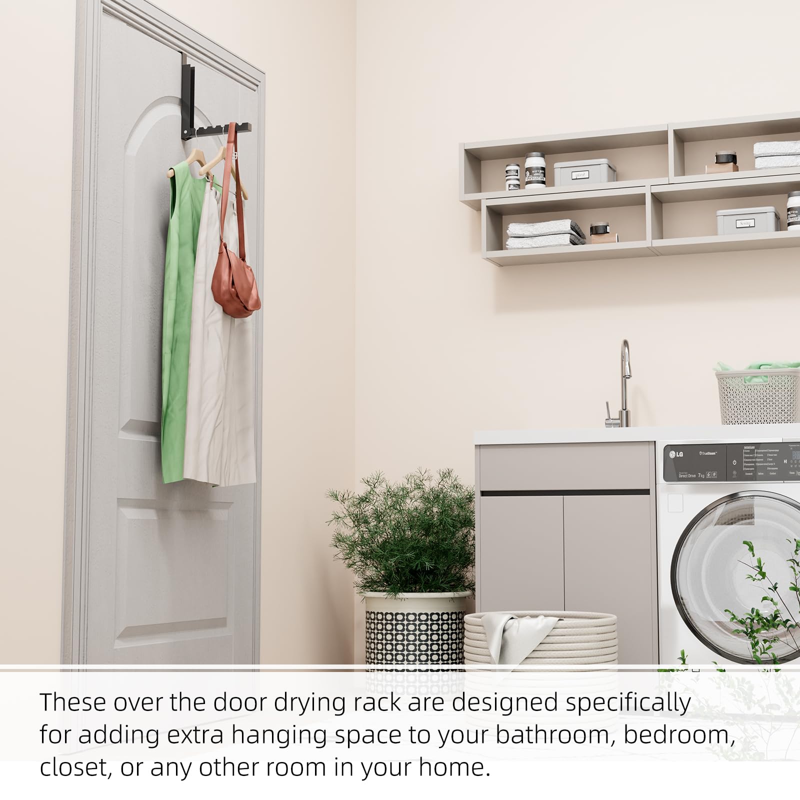 BAKON six-ridge design maximizes hanging capacity for towels and coats
