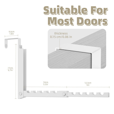BAKON Over The Door Hooks full metal construction for sturdy use