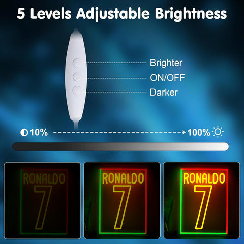 Balanar Number 7 neon sign offers flexible ambiance for game rooms and parties.