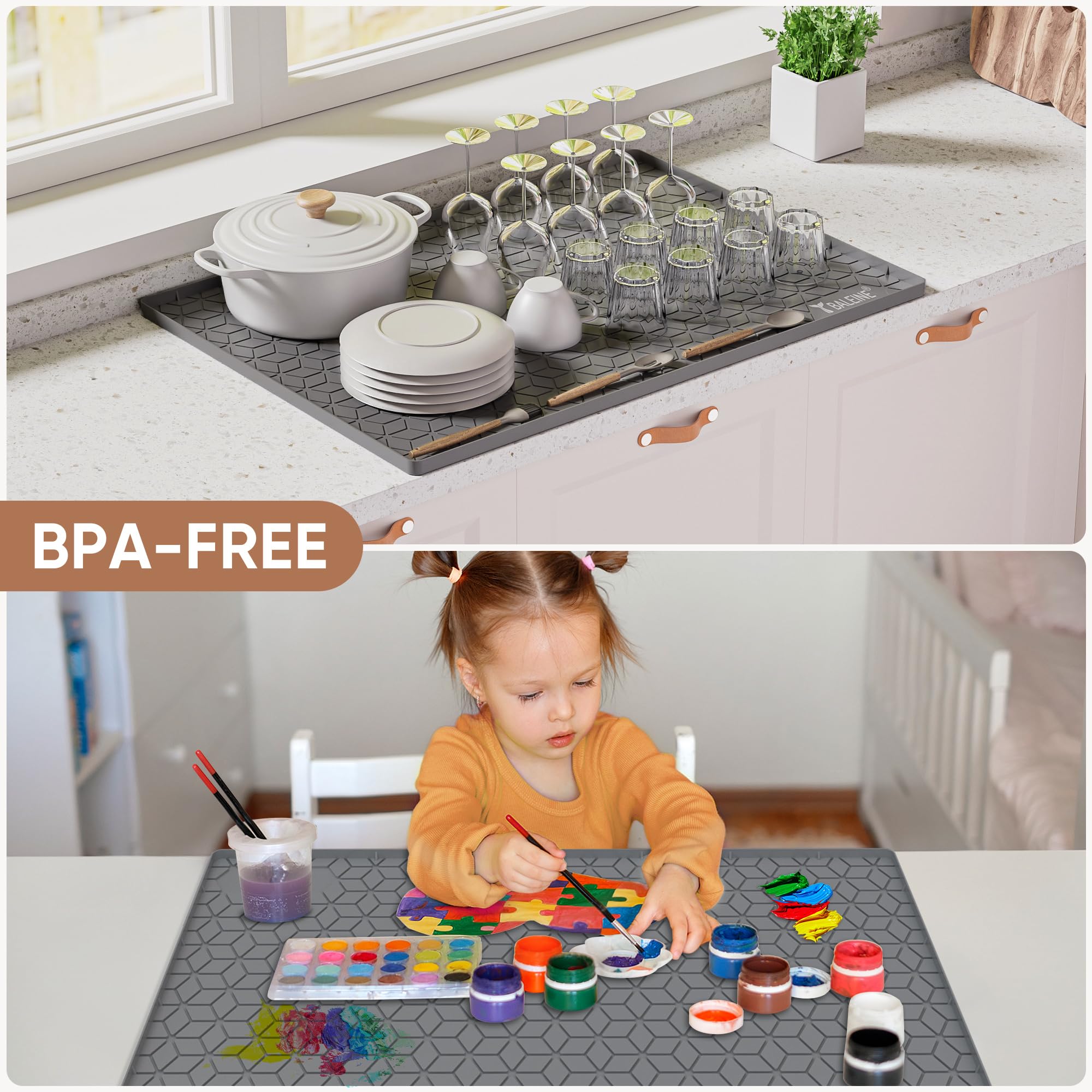 Easy to wipe clean with a damp cloth.