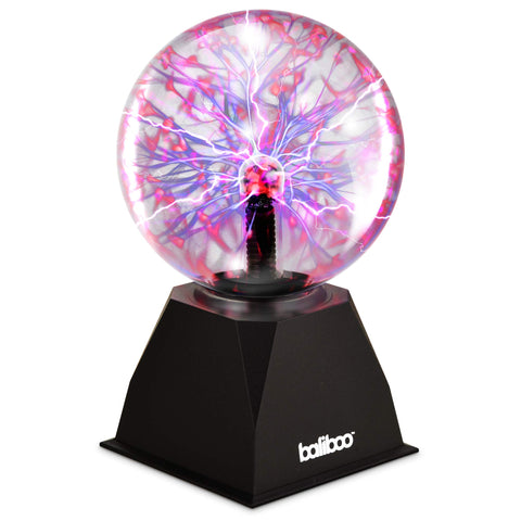 BALIBOO plasma ball powered by a 12V adapter for reliable continuous use.