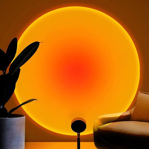 Balkwan Sunset Lamp projection creates ambient circular colors on walls