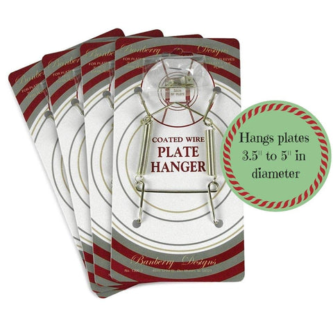 BANBERRY DESIGNS vinyl-tab plate hanger close-up shows scratch-proof design