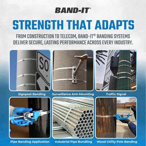 Band-It C00169 tensioning wheel enables high-torque securement.