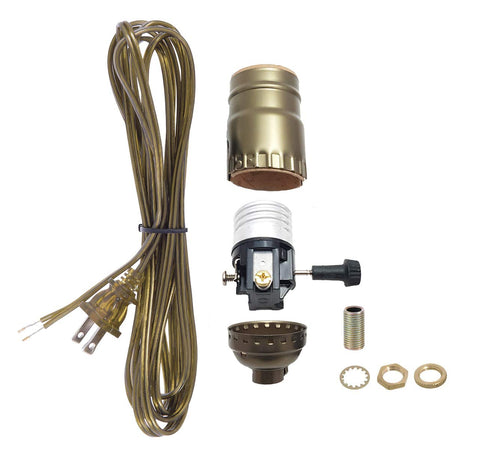 B&P Lamp antique brass socket with vintage finish for lamps