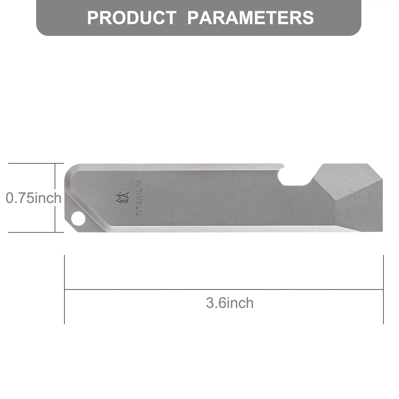 Grade 5 titanium alloy provides high strength and corrosion resistance for daily use.