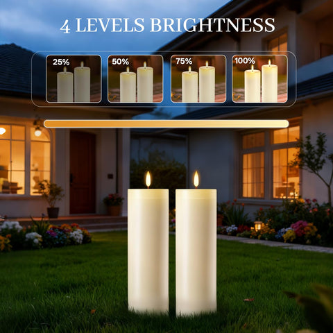 BangJiaju large flameless candle flicker creates warm ambience for indoor or porch settings.