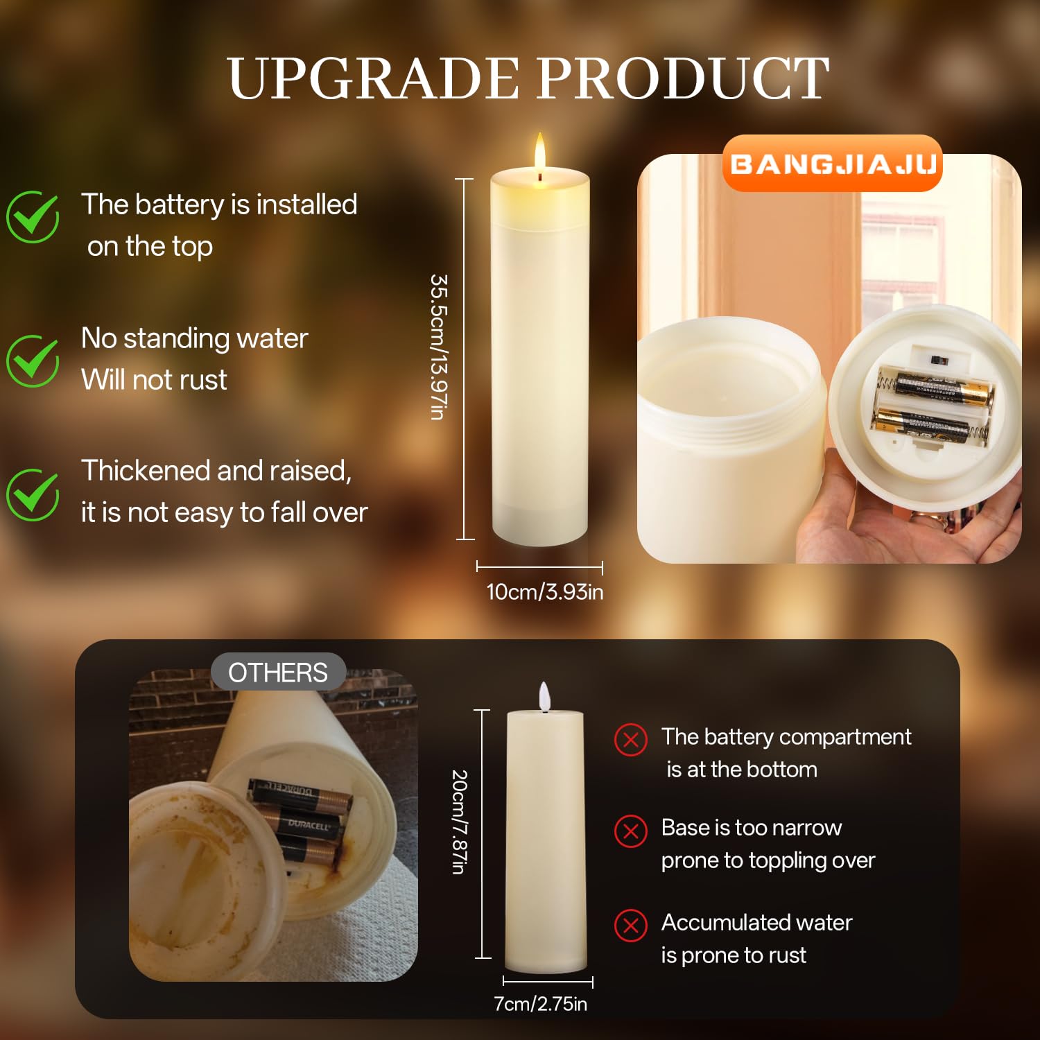 BangJiaju porch ambience candle adds warmth to outdoor dining spaces.