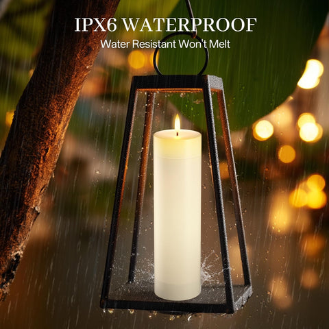 BangJiaju wax-textured outdoor candle enhances realism and decor.
