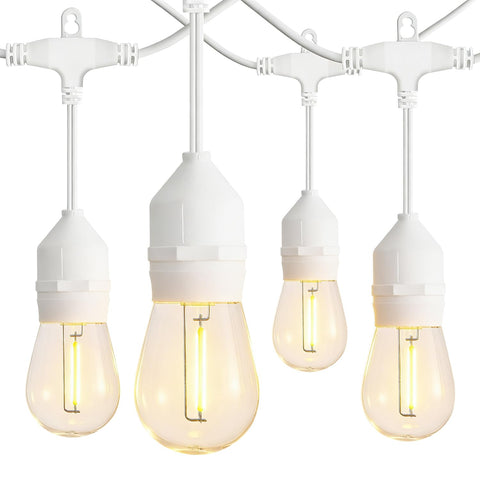 Banord outdoor string lights 48ft hanging setup for cozy backyard ambiance