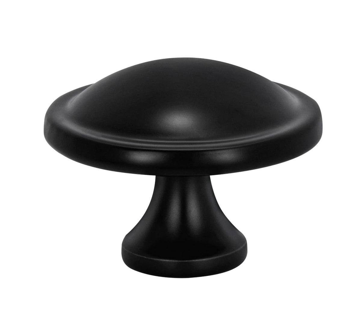 Banqin 10-pack cabinet knobs front view with sleek black mushroom design for updated drawers.