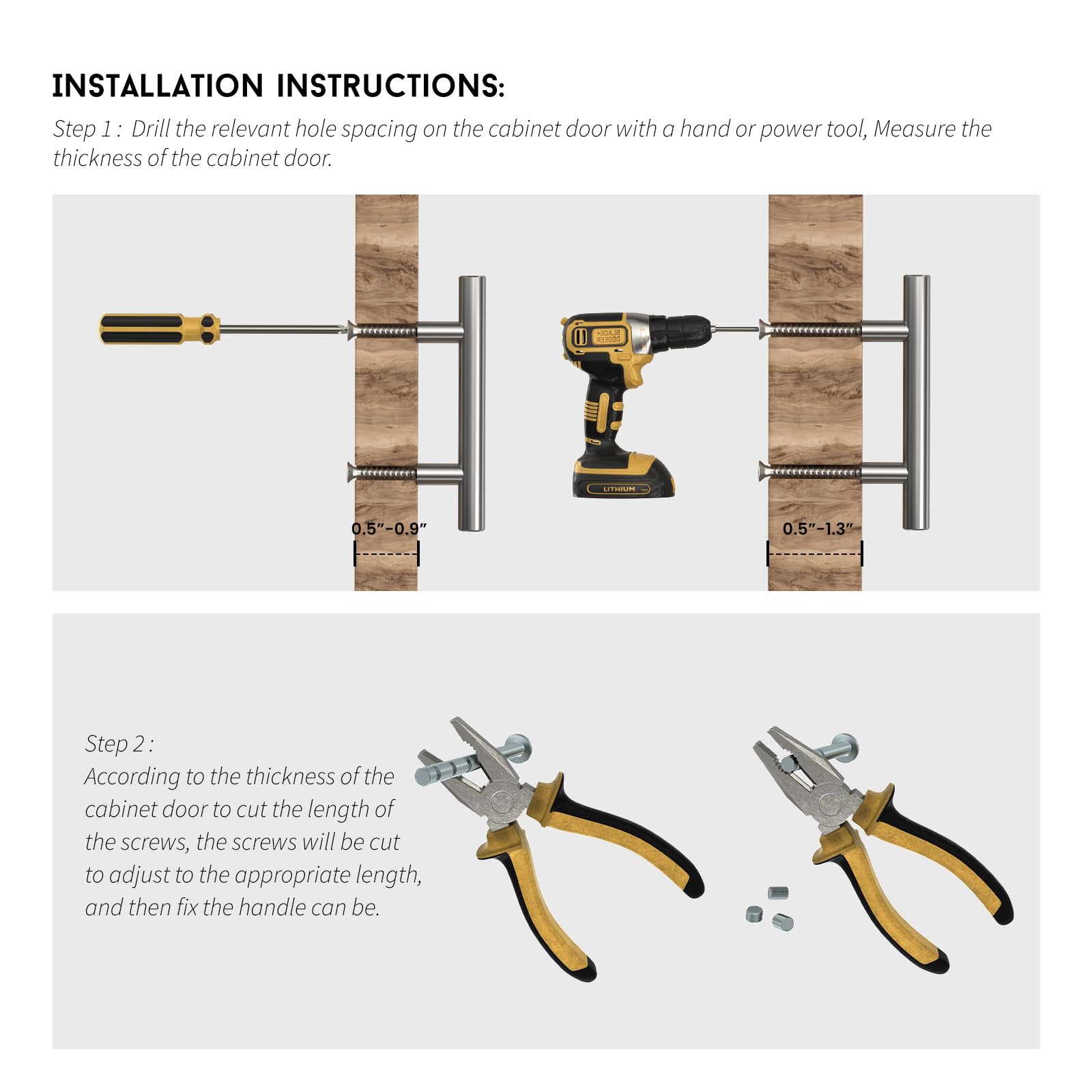 Banqin packaging with screws included for 6 inch pulls.