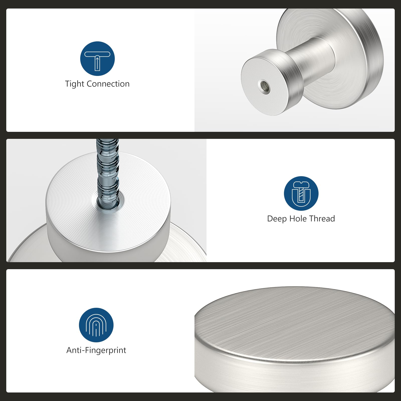 Banqin round dresser knobs add a soft, refined touch to furniture.