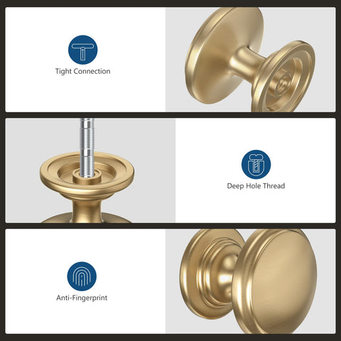 Banqin wide-base dome design knob adds premium look and solid mounting.