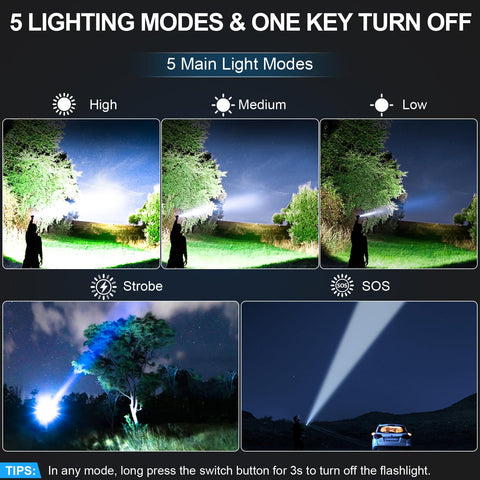 Banral tactical flashlight doubles as a compact power bank to charge a phone