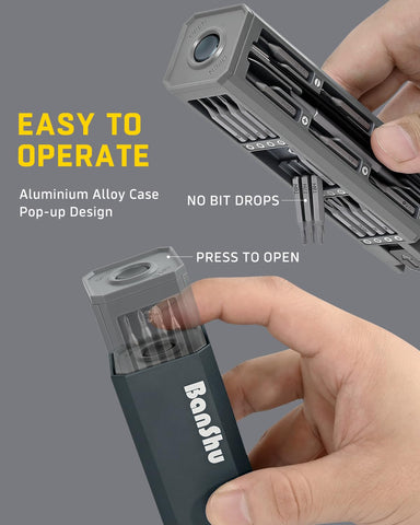 Banshu lightweight aluminum case protects tools during transport.