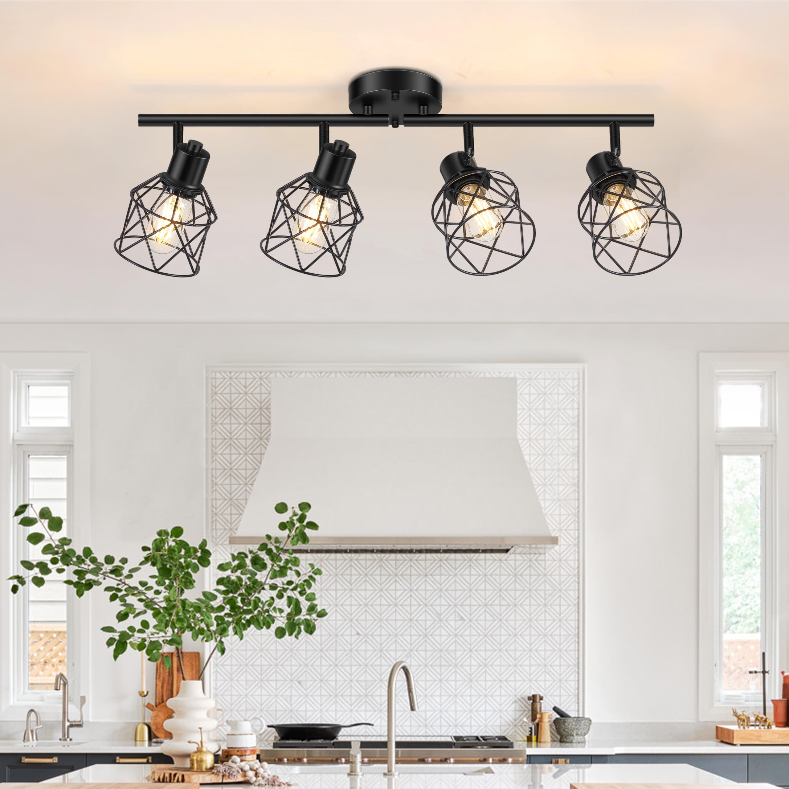 Baocuz 4-lights semi-flush mount ceiling light with adjustable arms for versatile room illumination.