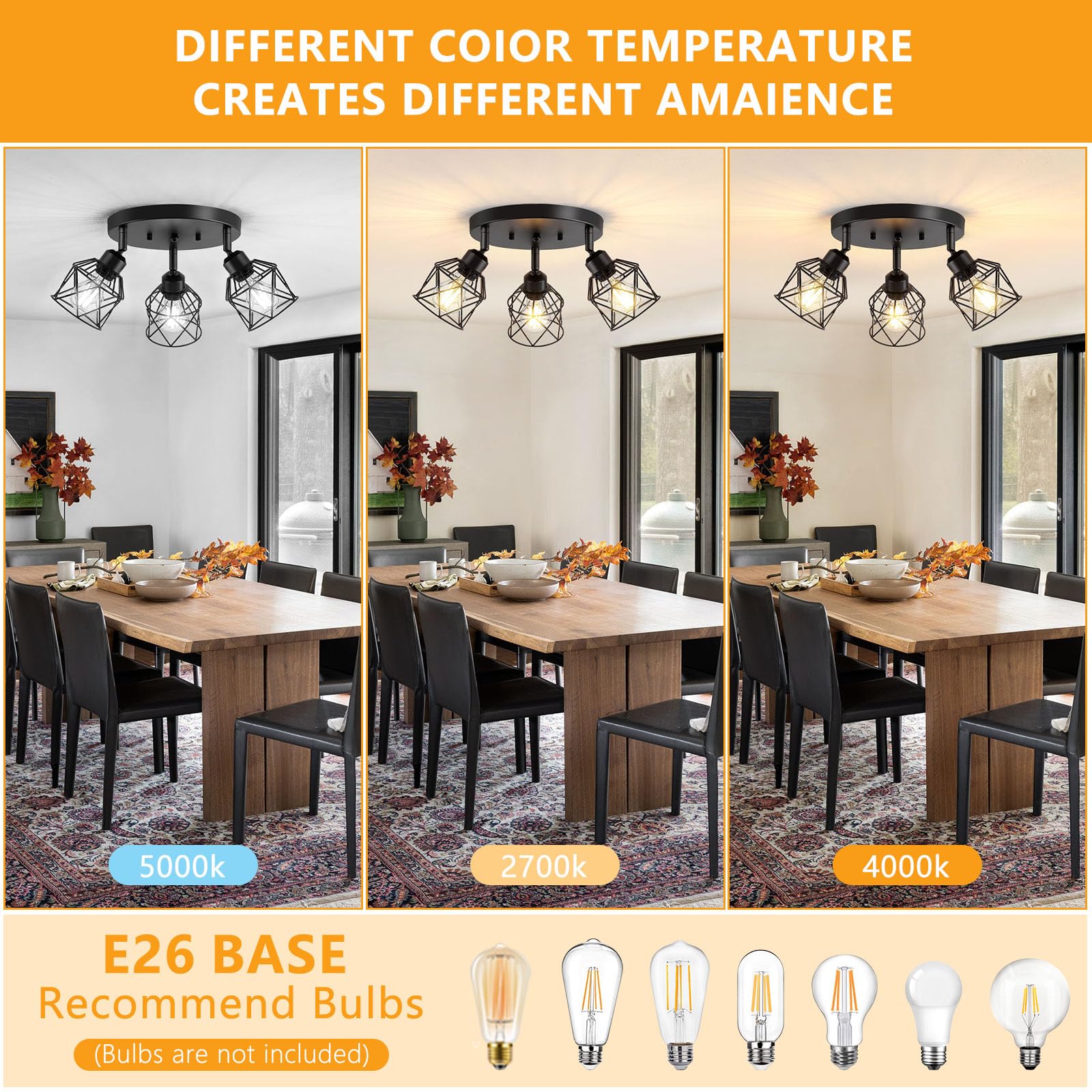 Baocuz adjustable multi-directional ceiling light directs light where you need it.