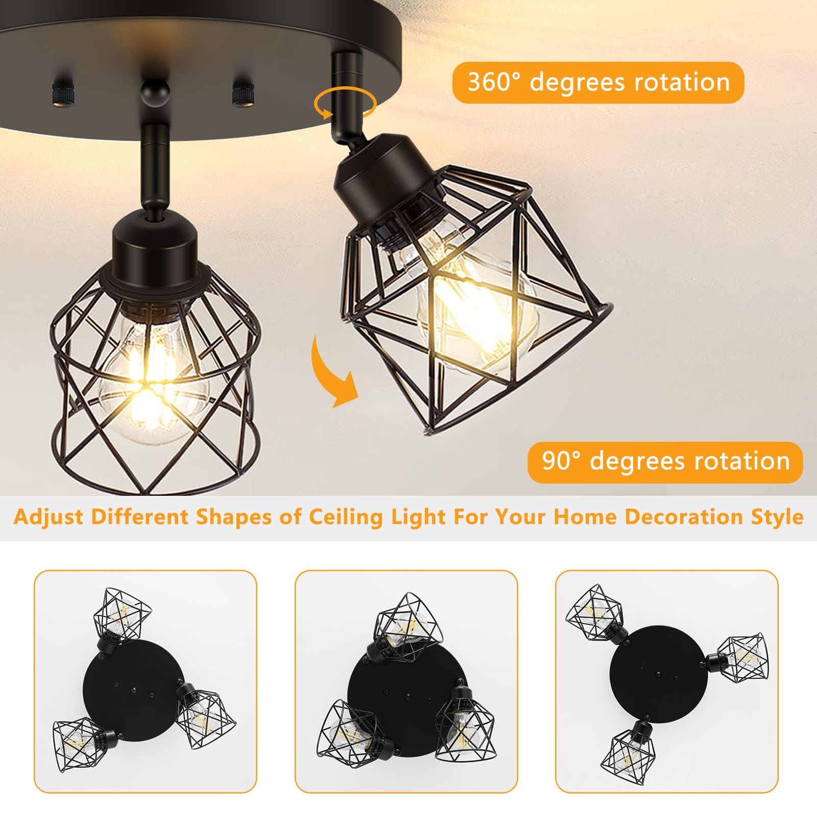 Baocuz close-to-ceiling fixture ideal for kitchen and hallway lighting.