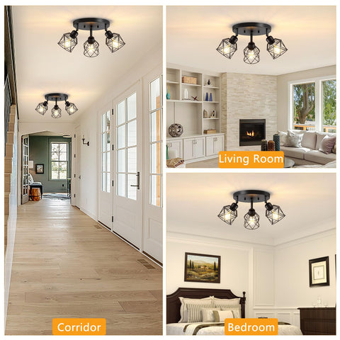 Baocuz quick-install flush mount adds stylish illumination quickly.