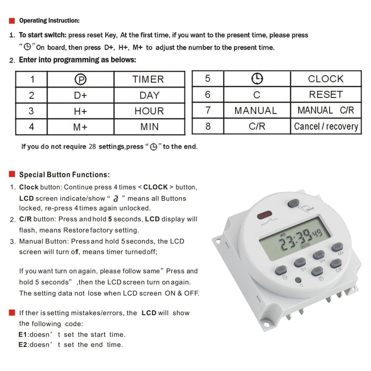 Baomain 12V input powering the control logic