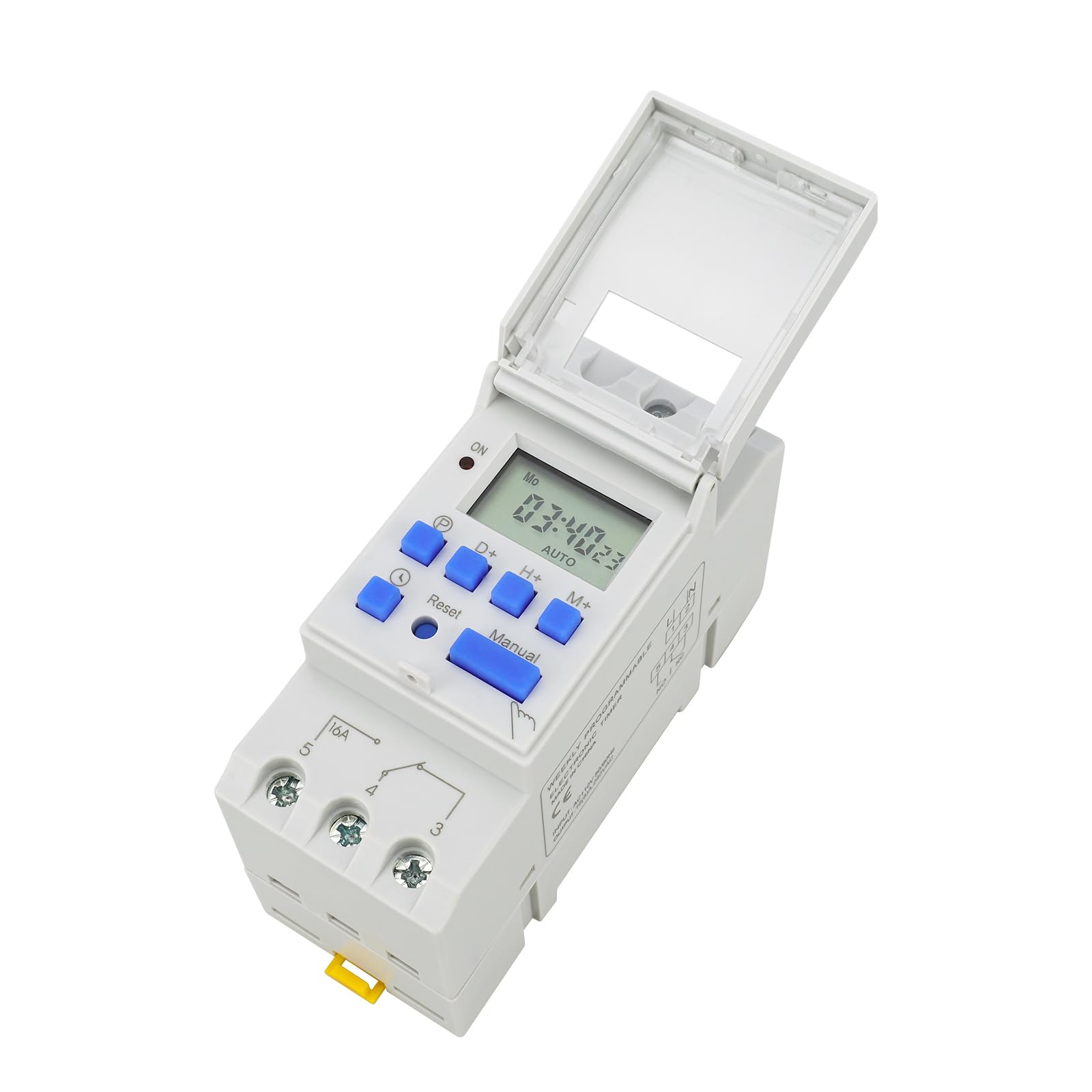 Baomain THC15A timer front view in white housing