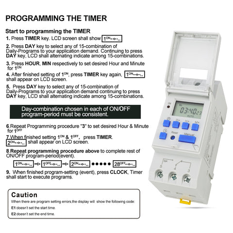 Baomain THC15A timer in use to automate lighting