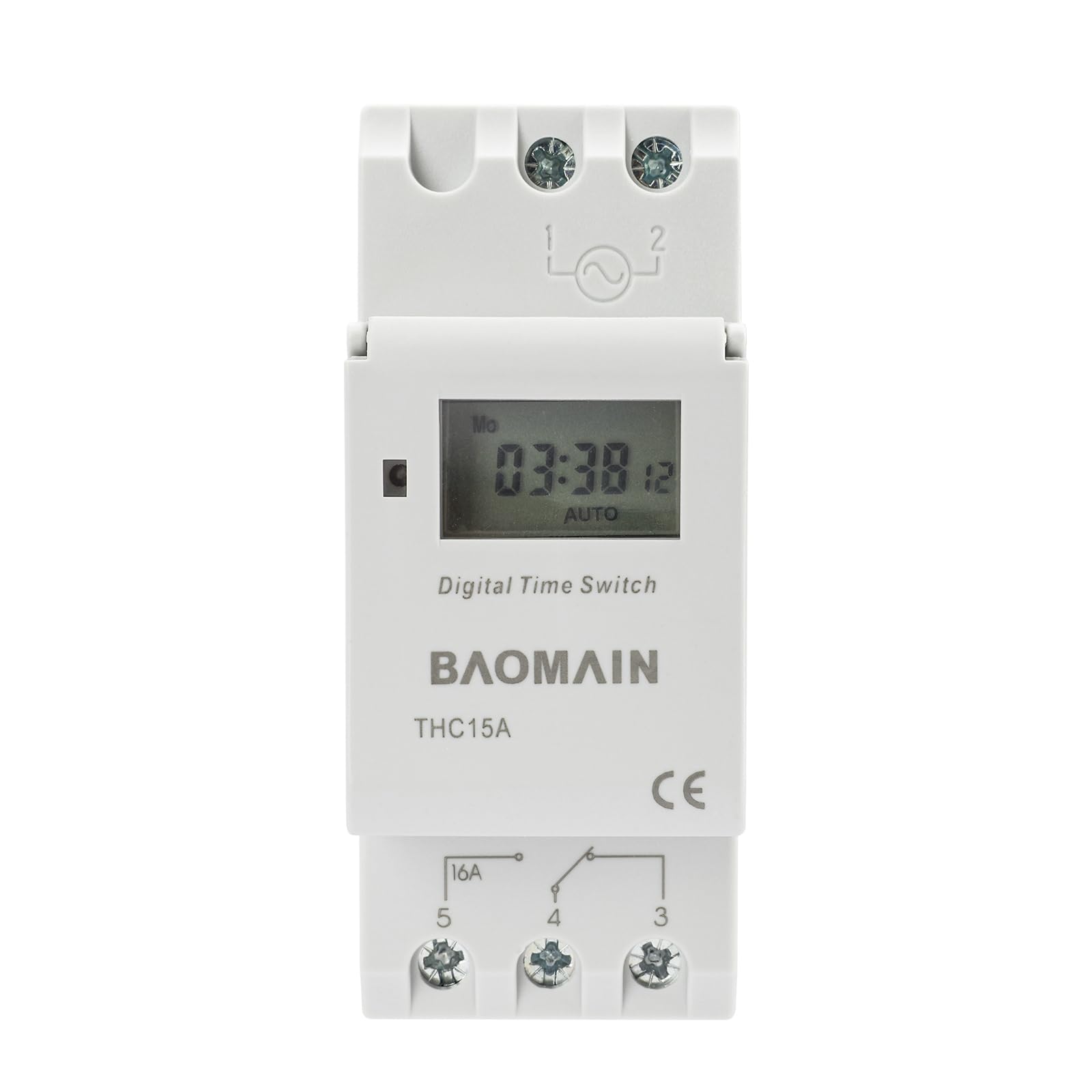 Baomain THC15A timer input/output terminals for 240V devices